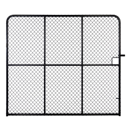 Chain Link Plain Top Double Gate Powder Coated Black 2100 / 4000