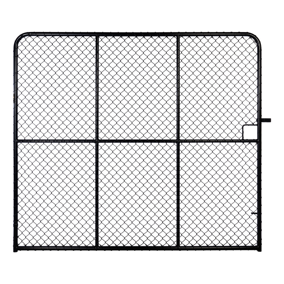 Chain Link Plain Top Double Gate Powder Coated Black 2100 / 4000