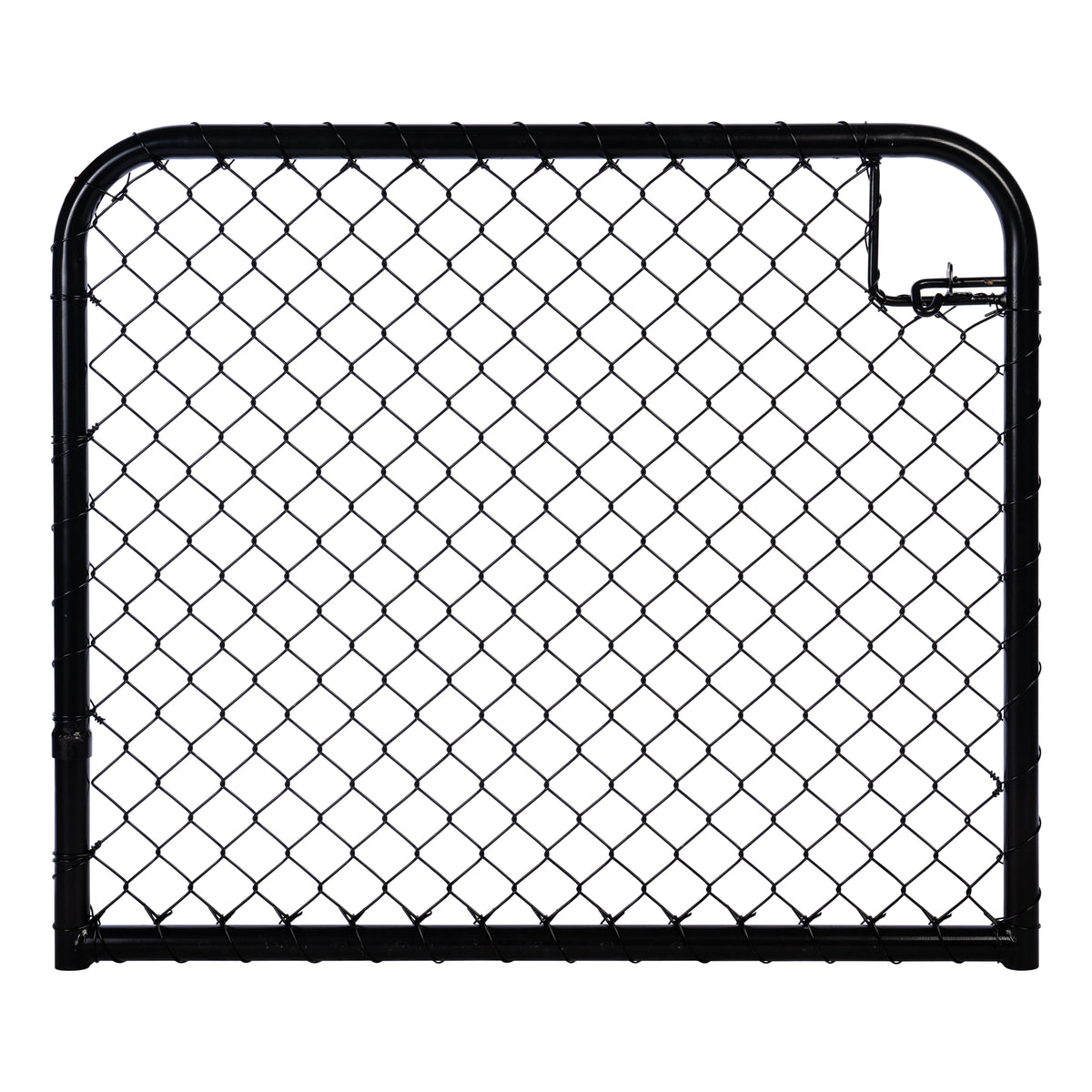 Chain Link Plain Top Single Gate Powder Coated Black 900 / 1000