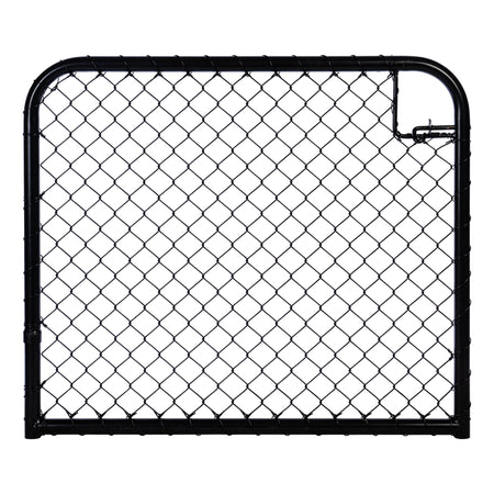 Chain Link Plain Top Single Gate Powder Coated Black 900 / 1000