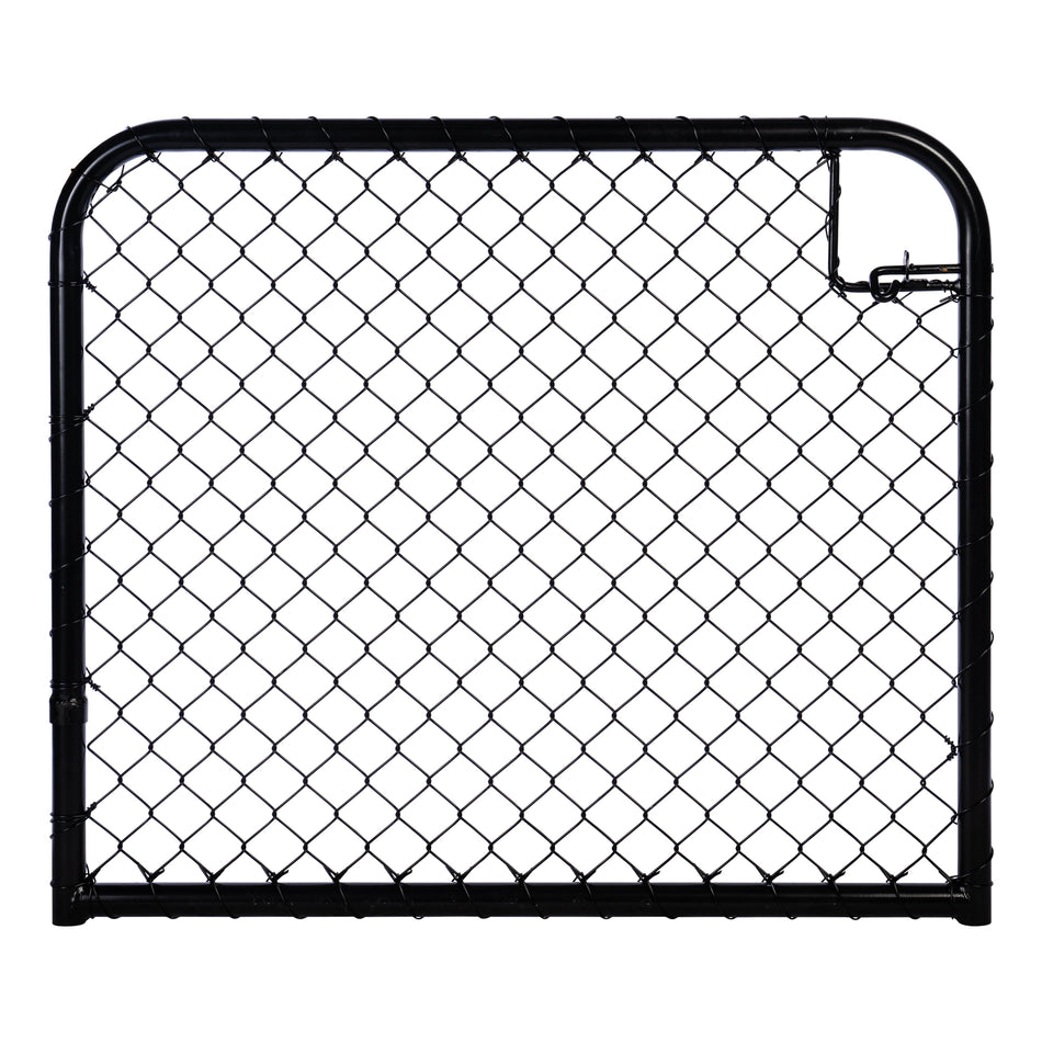 Chain Link Plain Top Single Gate Powder Coated Black 900 / 1000
