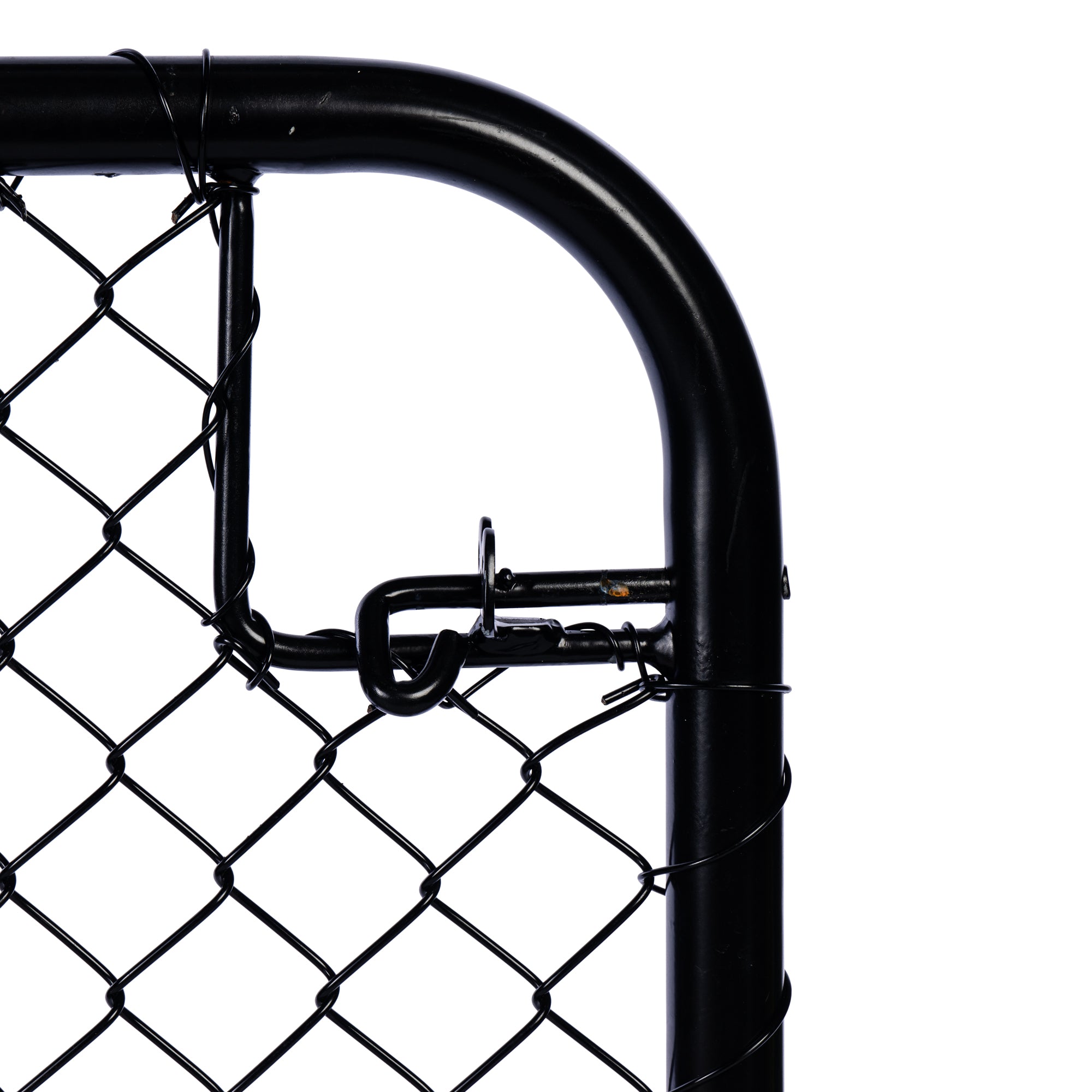 Chain Link Plain Top Single Gate Powder Coated Black 900 / 1000