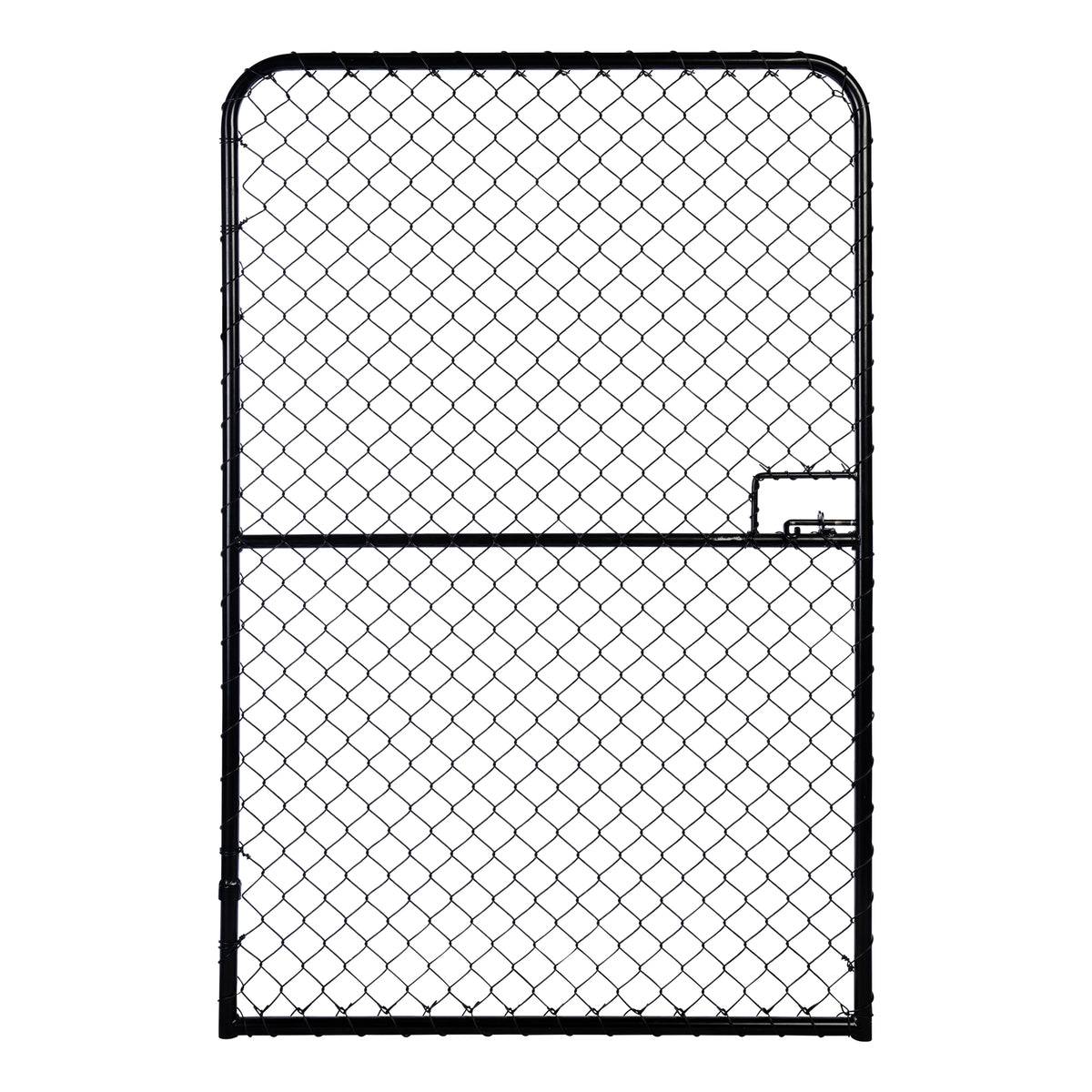 Chain Link Plain Top Single Gate Powder Coated Black 900 / 1000