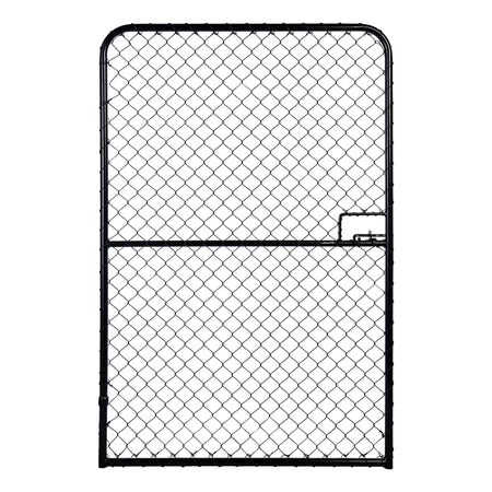 Chain Link Plain Top Single Gate Powder Coated Black 900 / 1000