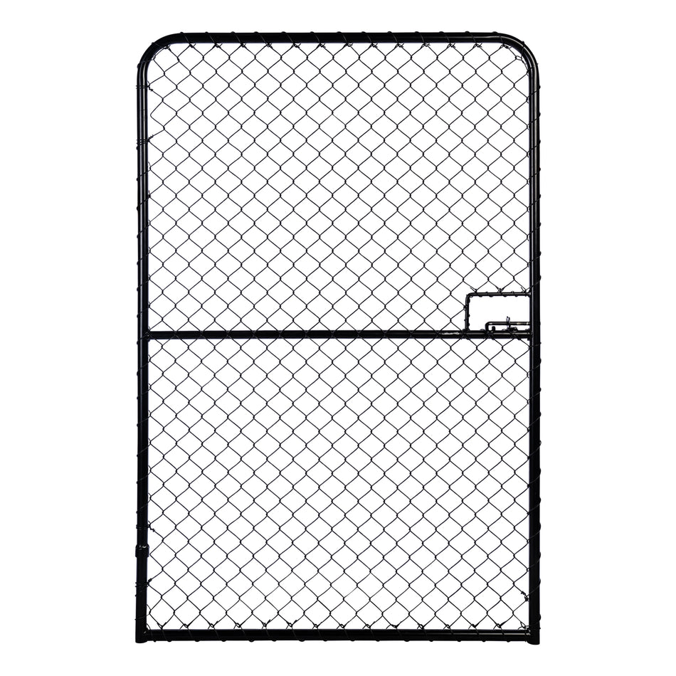 Chain Link Plain Top Single Gate Powder Coated Black 900 / 1000