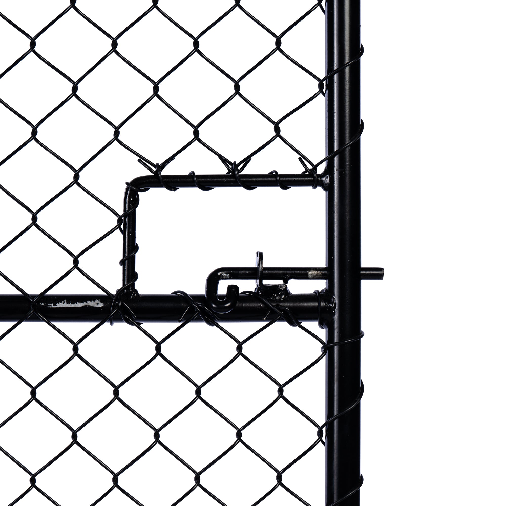 Chain Link Plain Top Single Gate Powder Coated Black 2100 / 1000