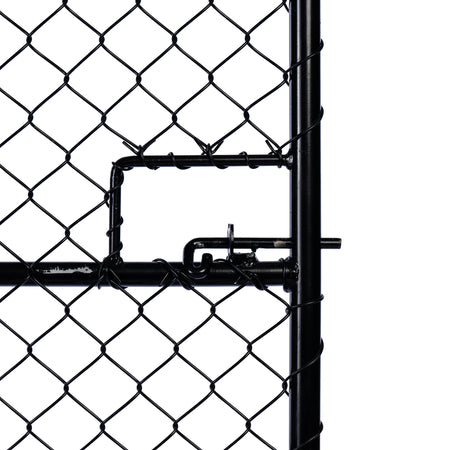 Chain Link Plain Top Single Gate Powder Coated Black 2100 / 1000