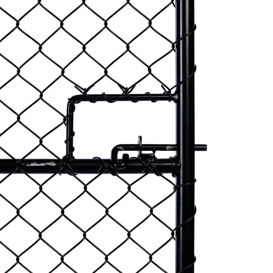 Chain Link Plain Top Single Gate Powder Coated Black 2100 / 1000