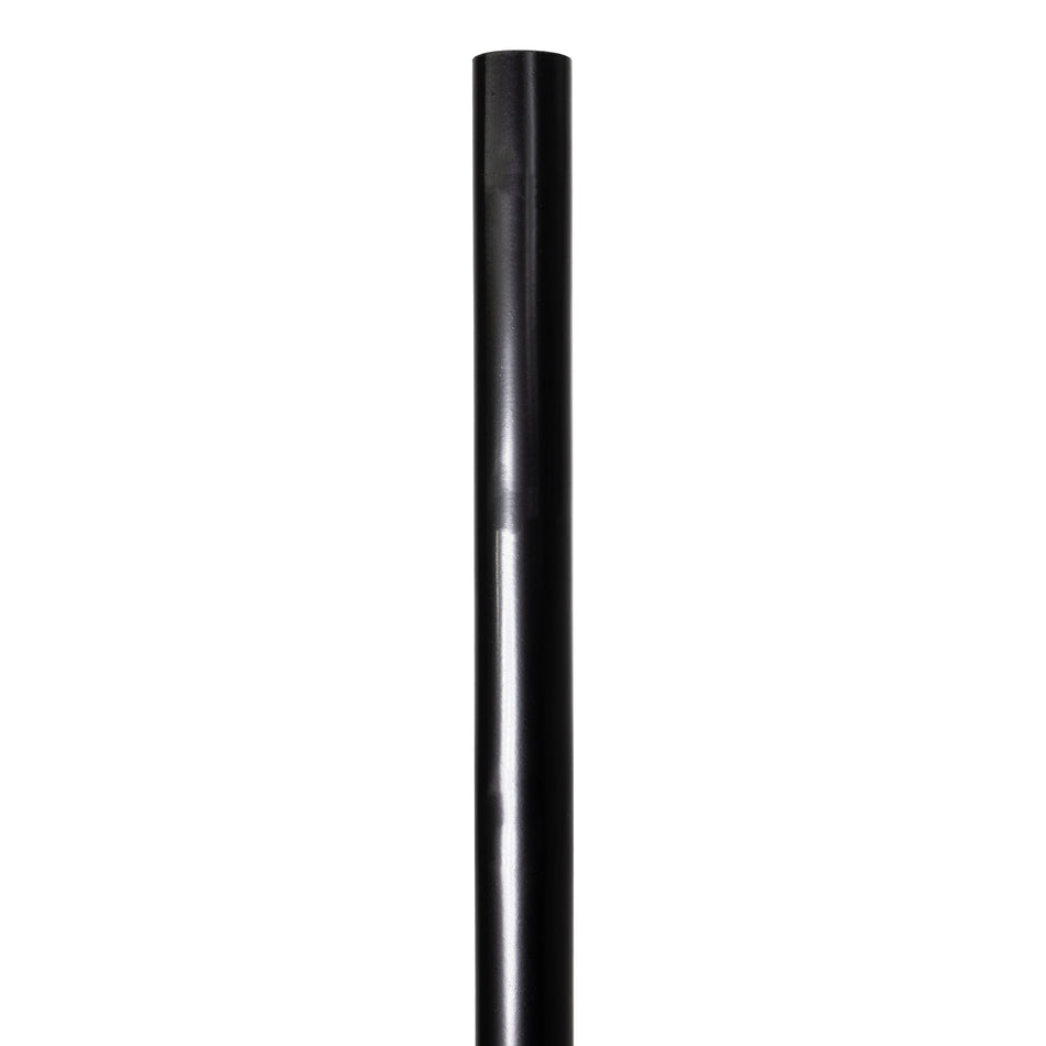 Round Steel Straight Post Powder Coated Black