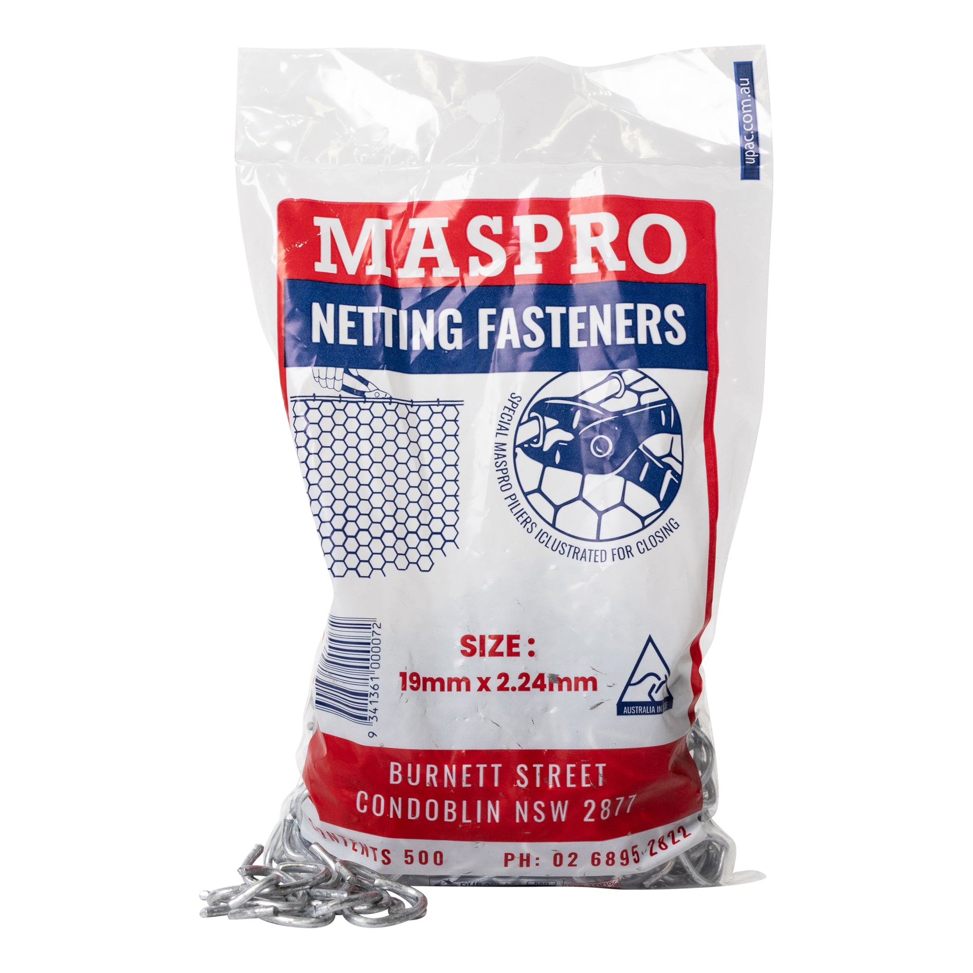 Netting Clips Galvanised - 19mm x 2.25mm 0.64