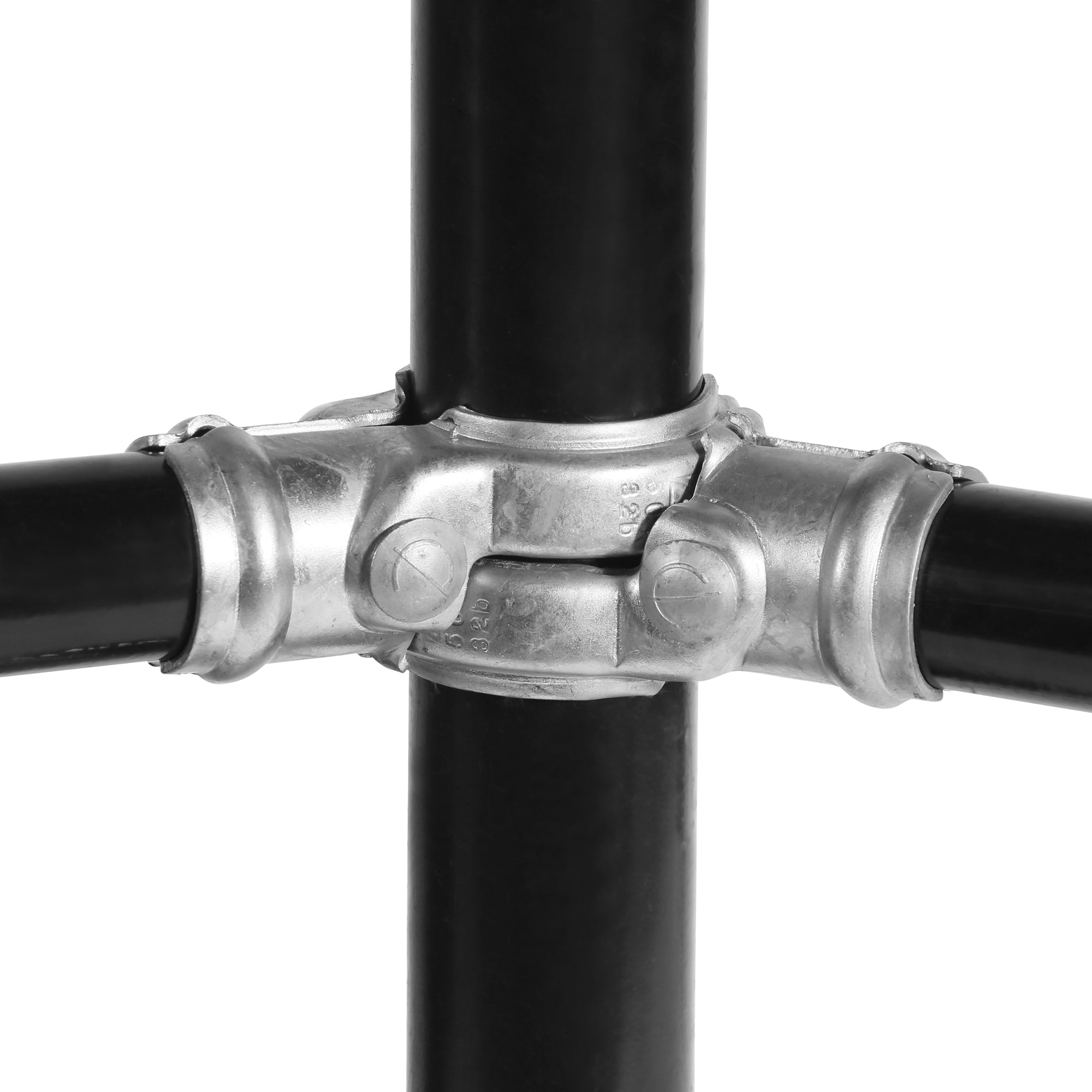 Adjustable Corner Fitting Galvanised 25NB Butt x 25NB Thru