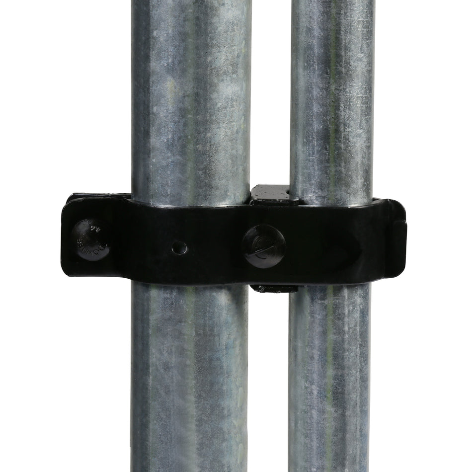 Two Part Hinge Powder Coated Black 100NB Post x 25NB Gate