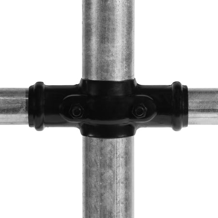 Fixed Cross Fitting Powder Coated Black 20NB Butt x 20NB Thru