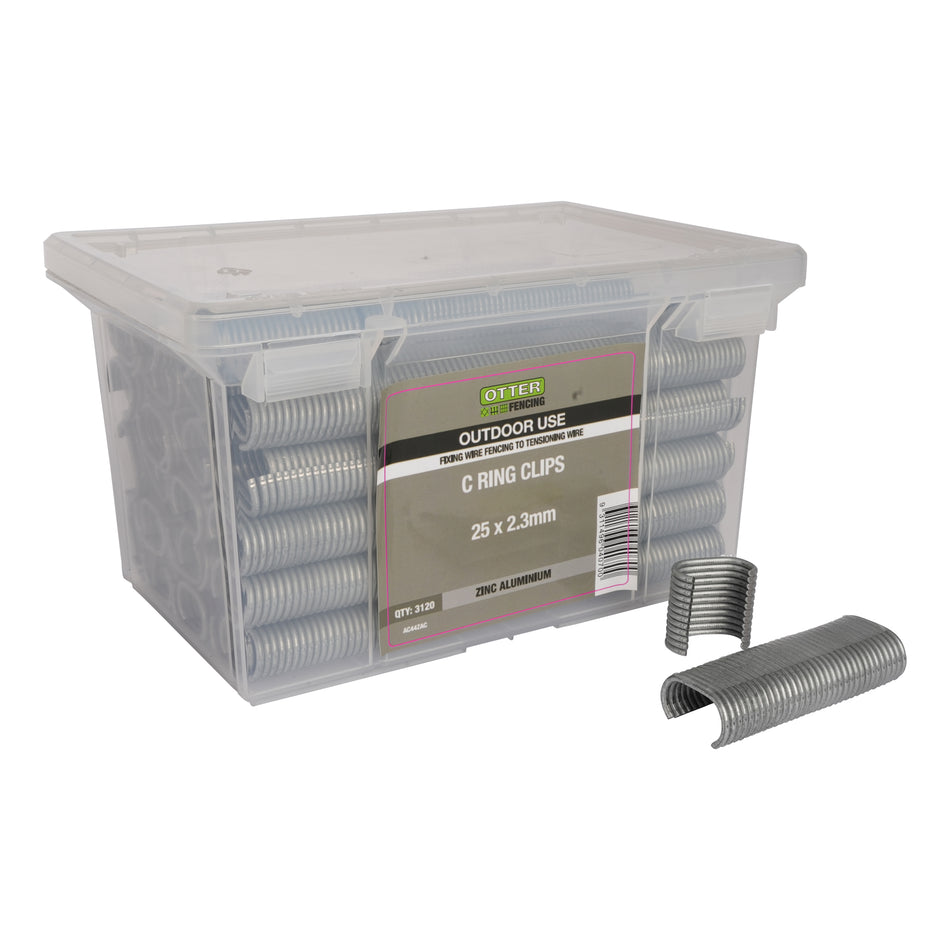 C-Clips Zinc Aluminium Galvanised 25 x 2.3mm