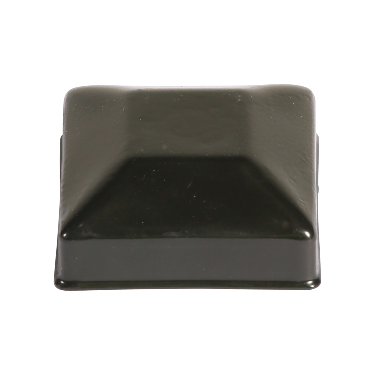 Square Steel Cap Powder Coated Black 100 x 100