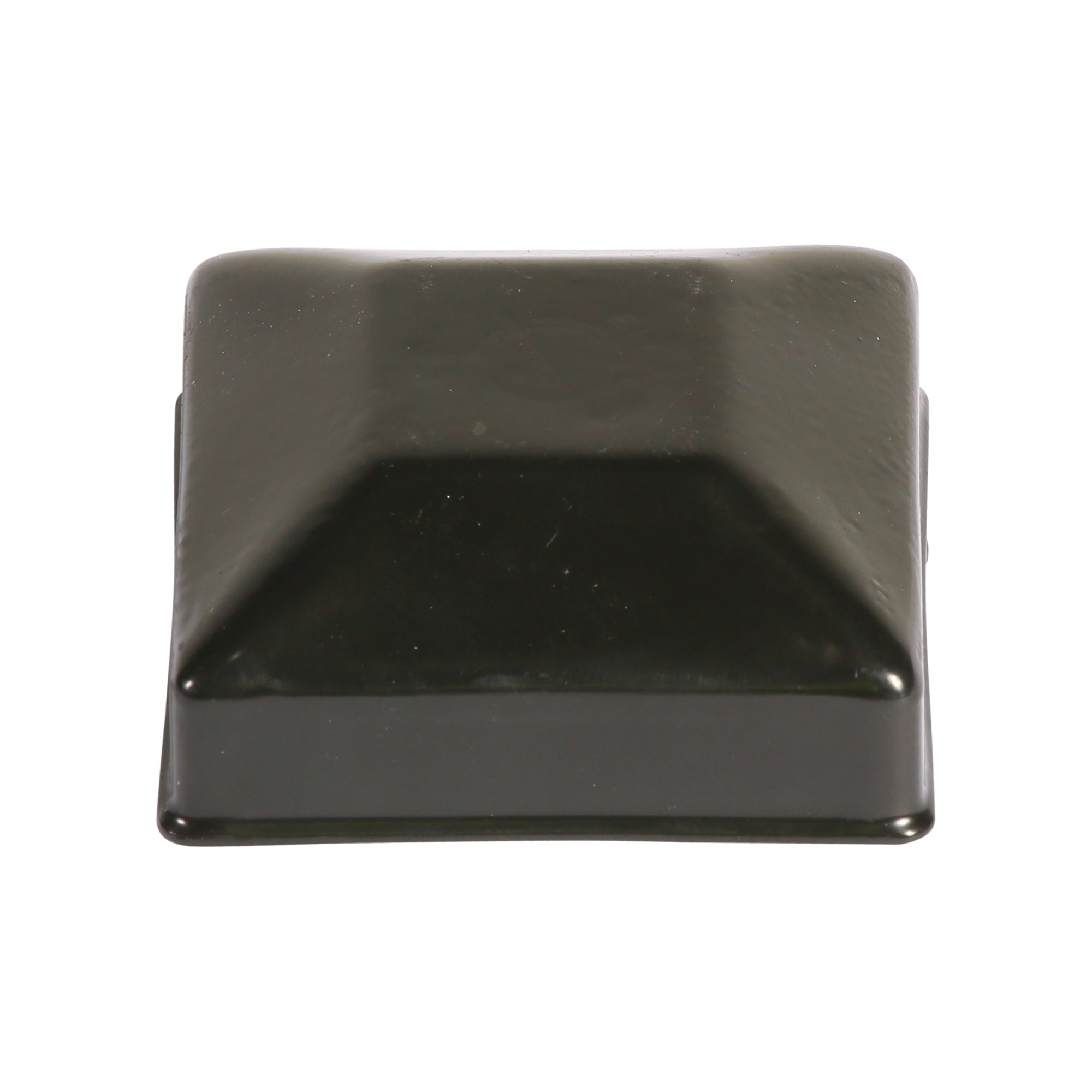 Square Steel Cap Powder Coated Black 100 x 100