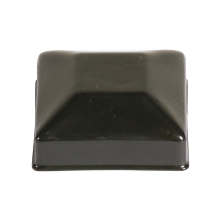 Square Steel Cap Powder Coated Black 100 x 100