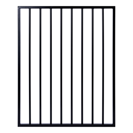 Flat Top Tubular Single Gate Powder Coated Black 900 / 970