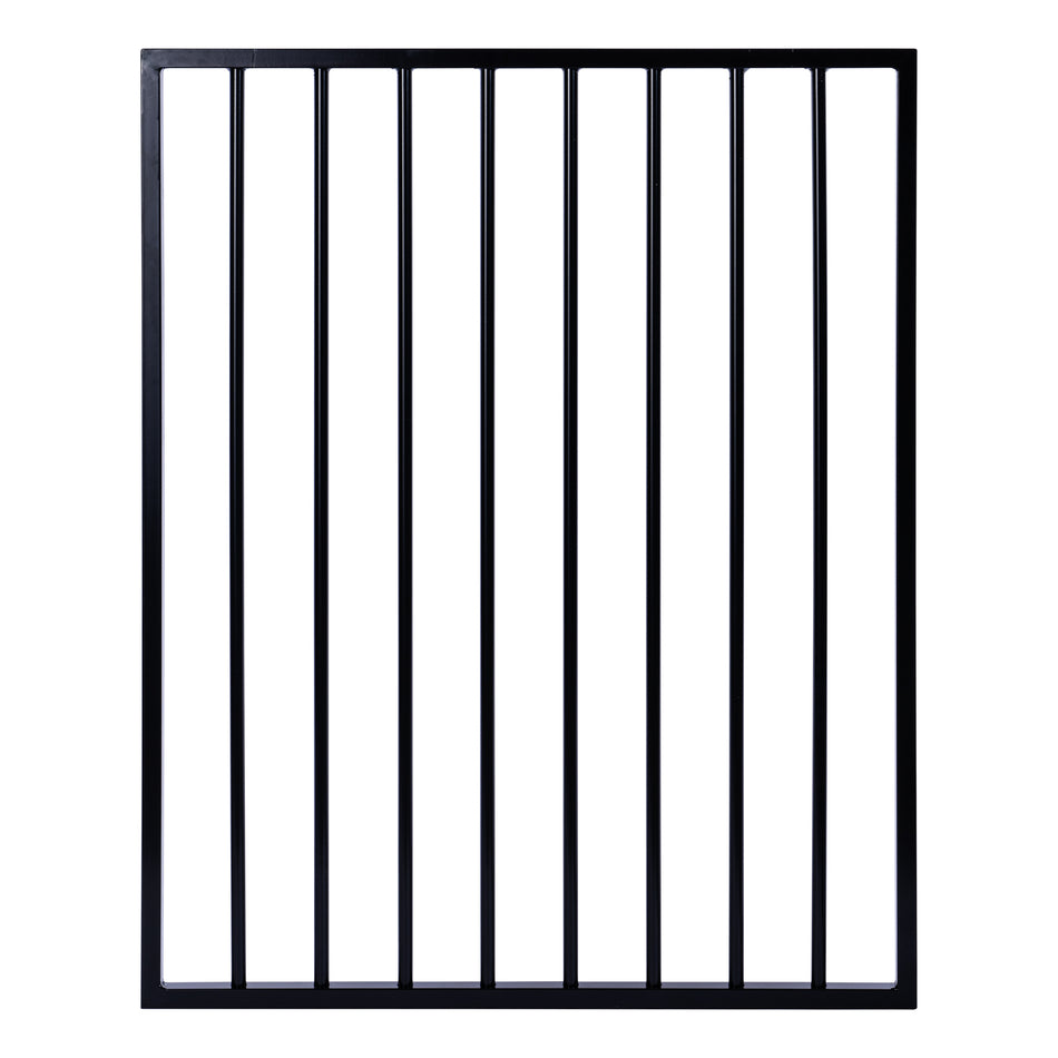 Flat Top Tubular Single Gate Powder Coated Black 900 / 970