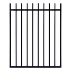 Rod Top Tubular Single Gate Powder Coated Black 1200 / 970