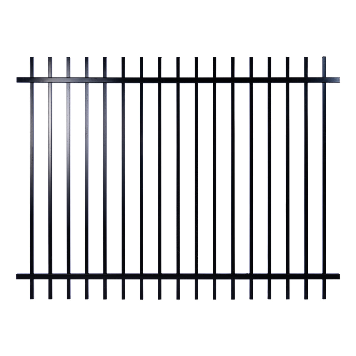 Ambassador Tubular Panel (Rod Top) Powder Coated Black 1800 / 150