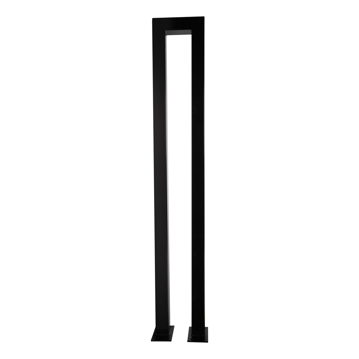Steel U-Tunnel Sliding Gate Post Powder Coated Black 2300 / 100 x 100