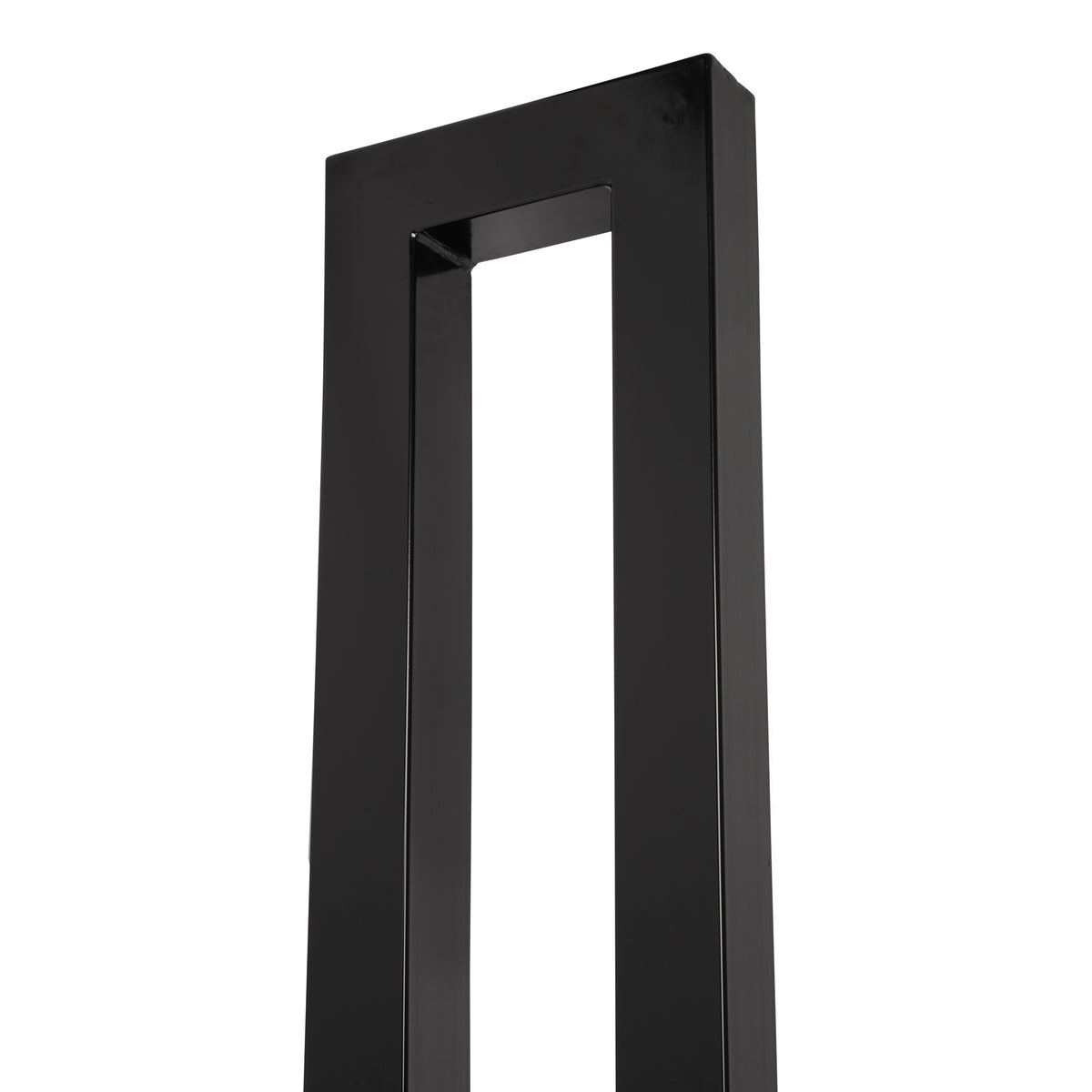 Steel U-Tunnel Sliding Gate Post Powder Coated Black 2300 / 100 x 100