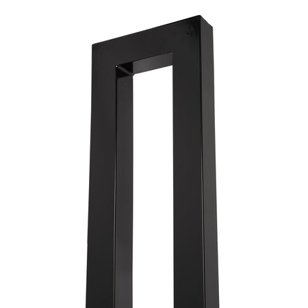 Steel U-Tunnel Sliding Gate Post Powder Coated Black 2300 / 100 x 100