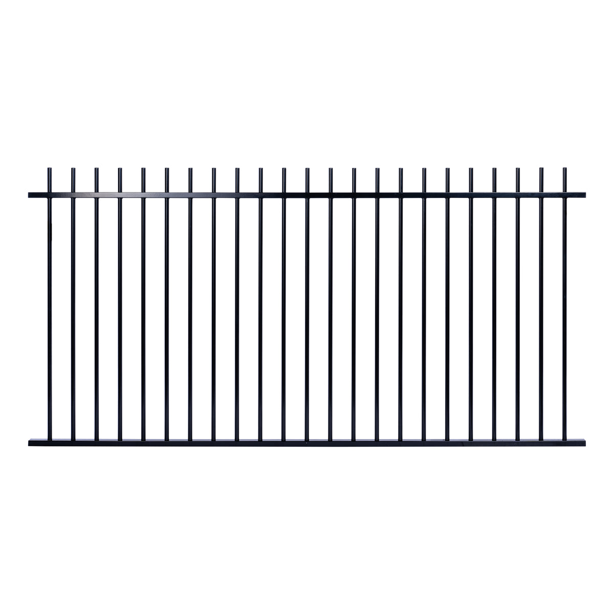 Bass Tubular Panel (Rod Top - 2400mm Width) Powder Coated Black - Otter ...