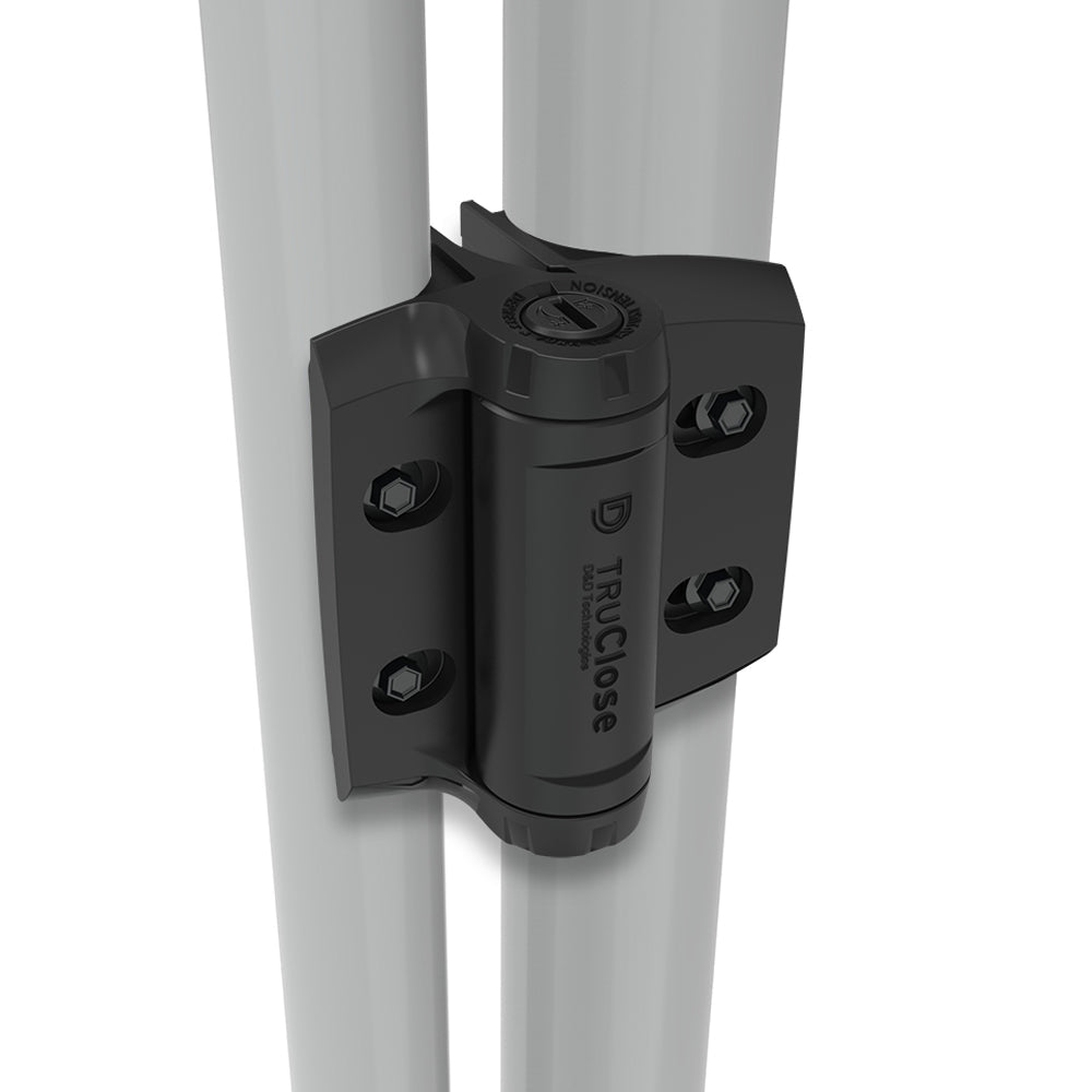 D&D Truclose (Self Closing) Round Post Heavy Duty Hinge (Pair) - Suits Gate Frame 25NB-32NB, Post 40NB-65NB