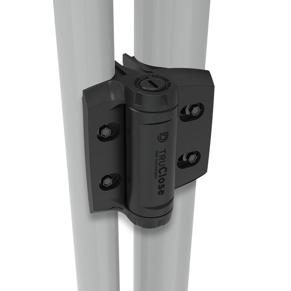 D&D Truclose (Self Closing) Round Post Heavy Duty Hinge (Pair) - Suits Gate Frame 25NB-32NB, Post 40NB-65NB