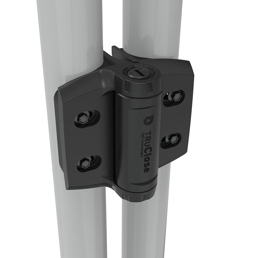 D&D Truclose (Self Closing) Round Post Heavy Duty Hinge (Pair) - Suits Gate Frame 40NB, Post 40NB-65NB