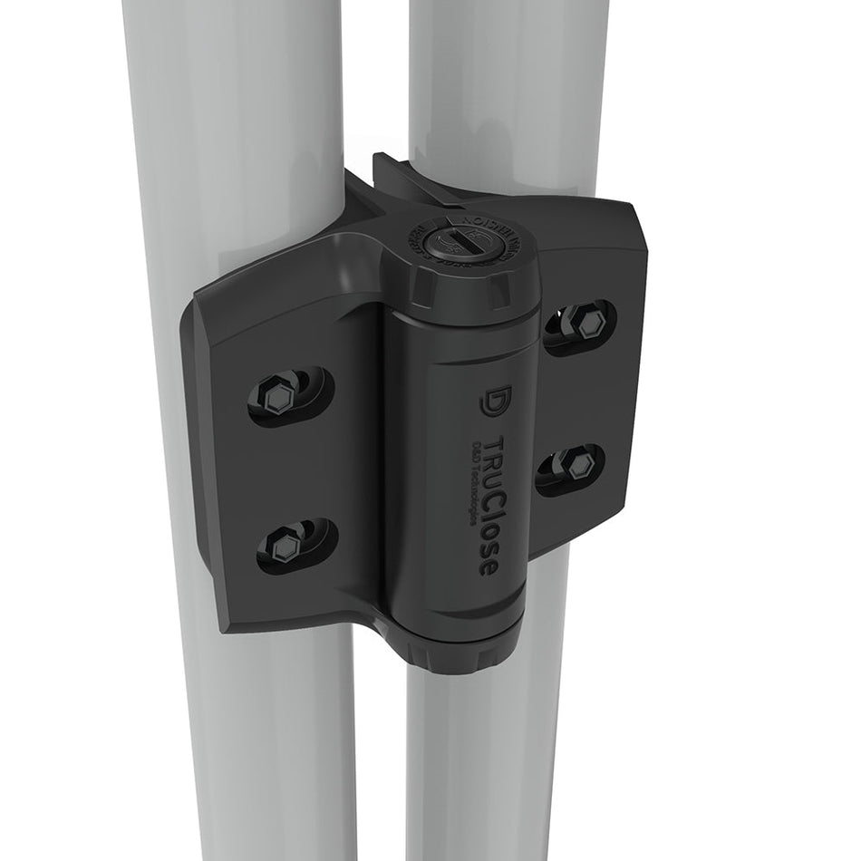D&D Truclose (Self Closing) Round Post Heavy Duty Hinge (Pair) - Suits Gate Frame 40NB, Post 40NB-65NB