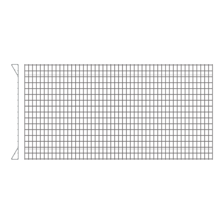 Acacia Welded Mesh Panel Powder Coated Black Drawing