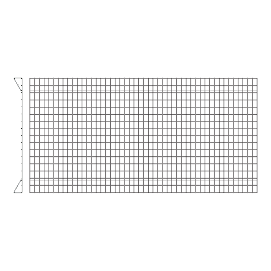 Acacia Welded Mesh Panel Powder Coated Black Drawing