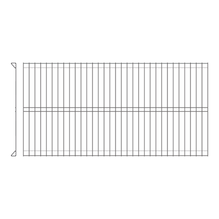 Banksia Welded Mesh Panel Powder Coated Black Drawing