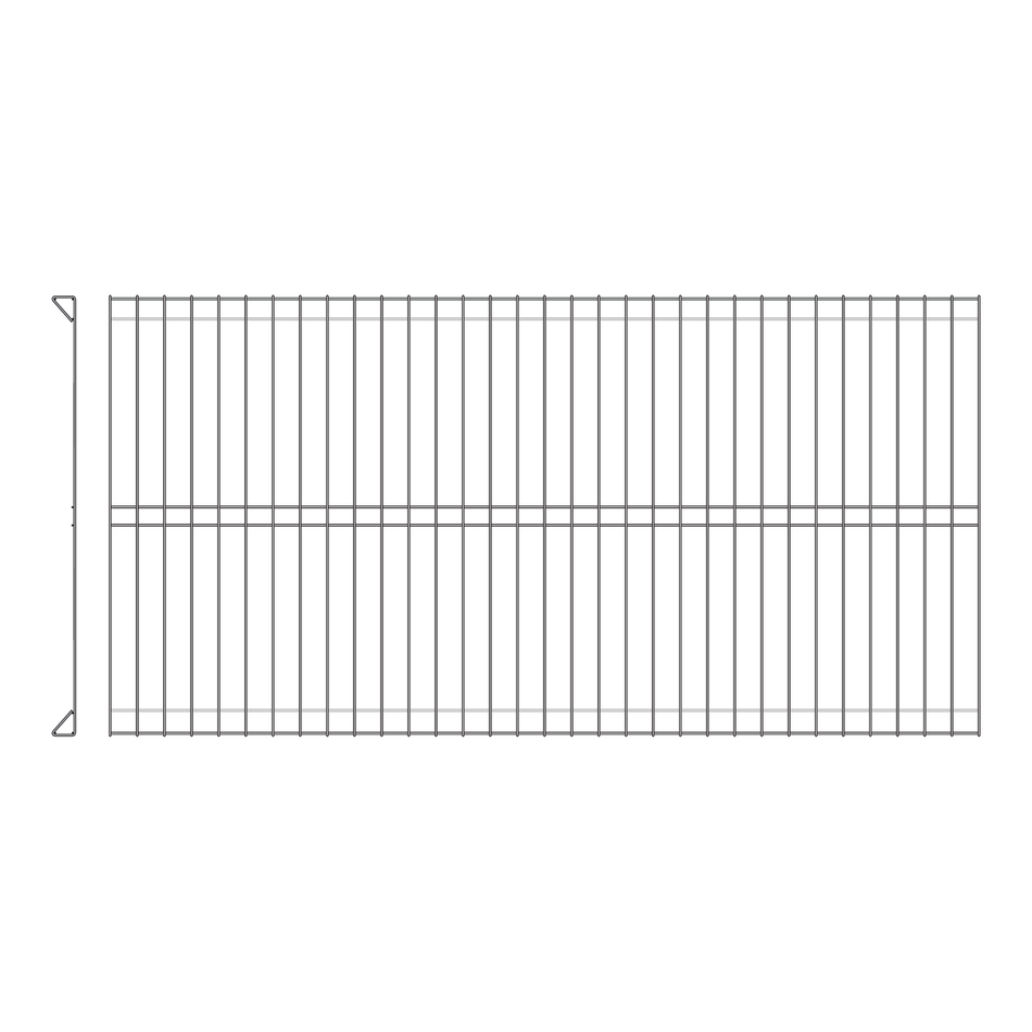 Banksia Welded Mesh Panel Powder Coated Black Drawing