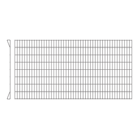 Garden Welded Mesh Panel Powder Coated Black Drawing