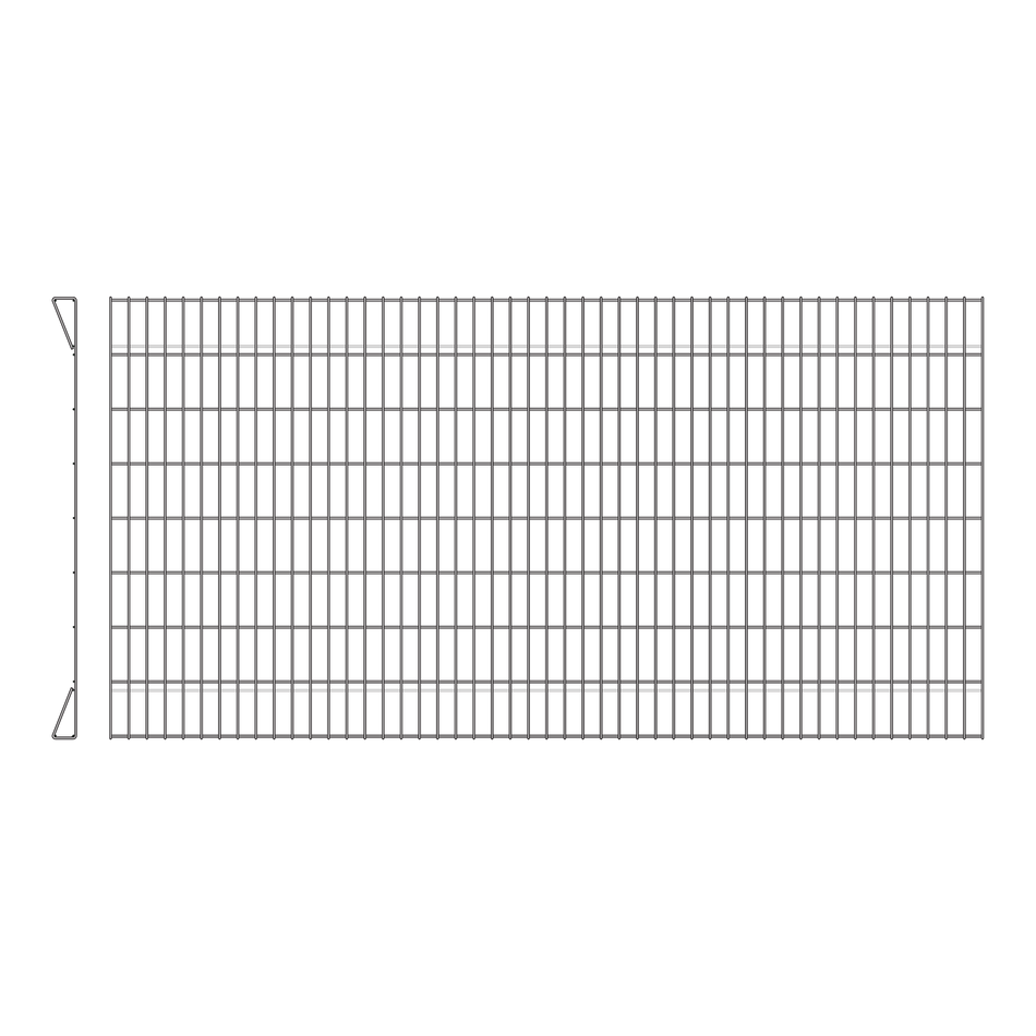 Garden Welded Mesh Panel Powder Coated Black Drawing