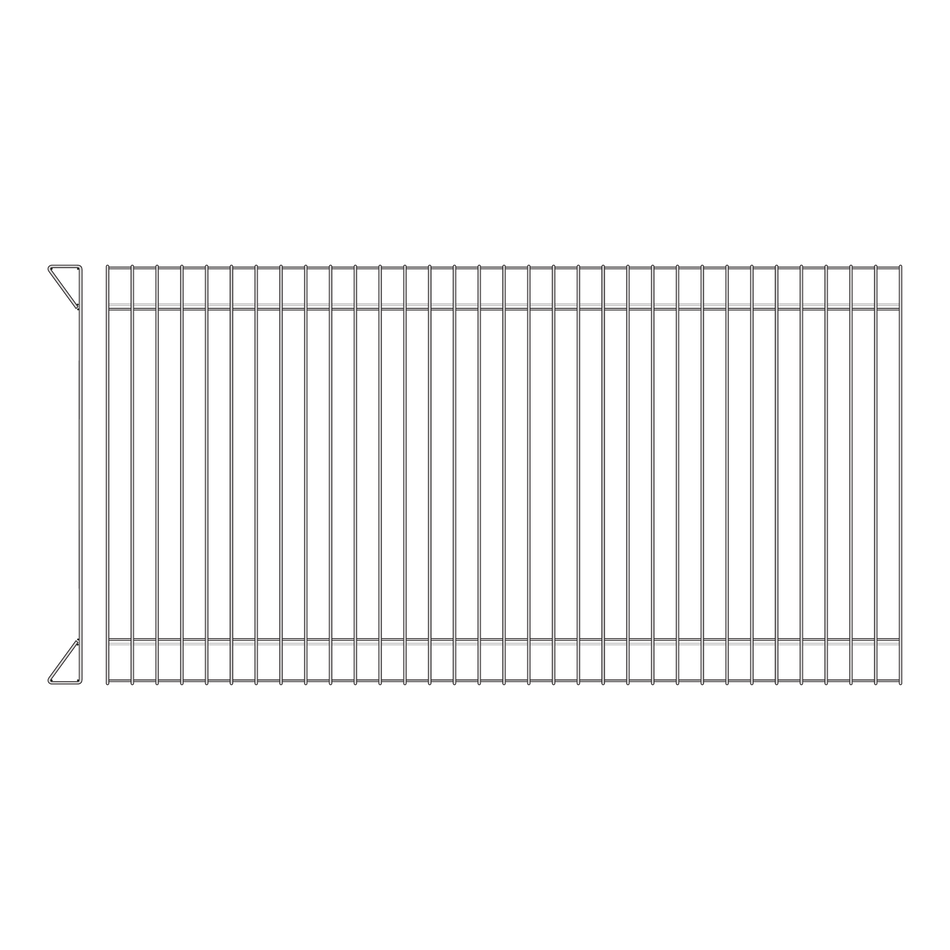 Wattle Welded Mesh Panel Powder Coated Black Drawing