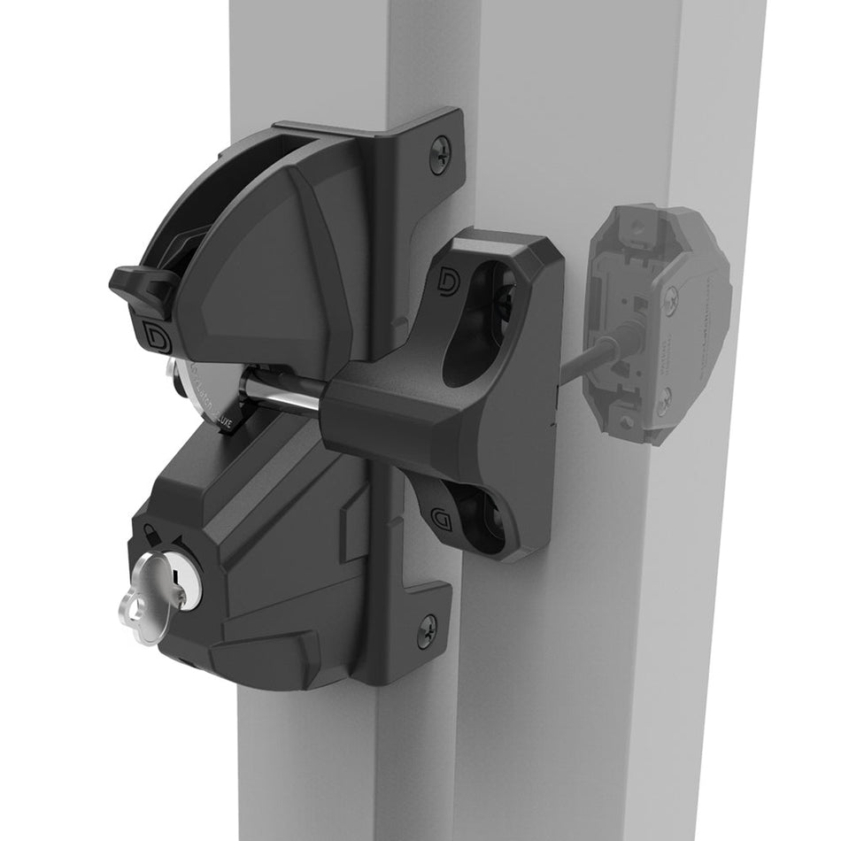 D&D Lokklatch Deluxe S3 Lockable Gate Latch (Black)