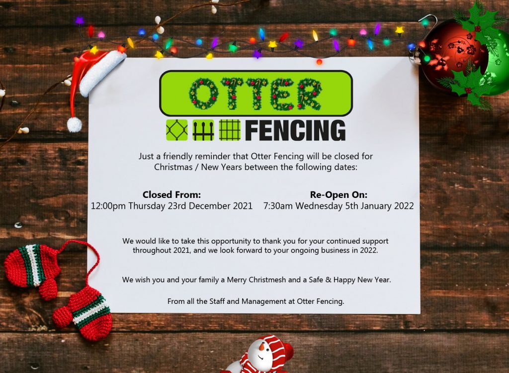 Otter Fencing Merry Christmesh Flyer